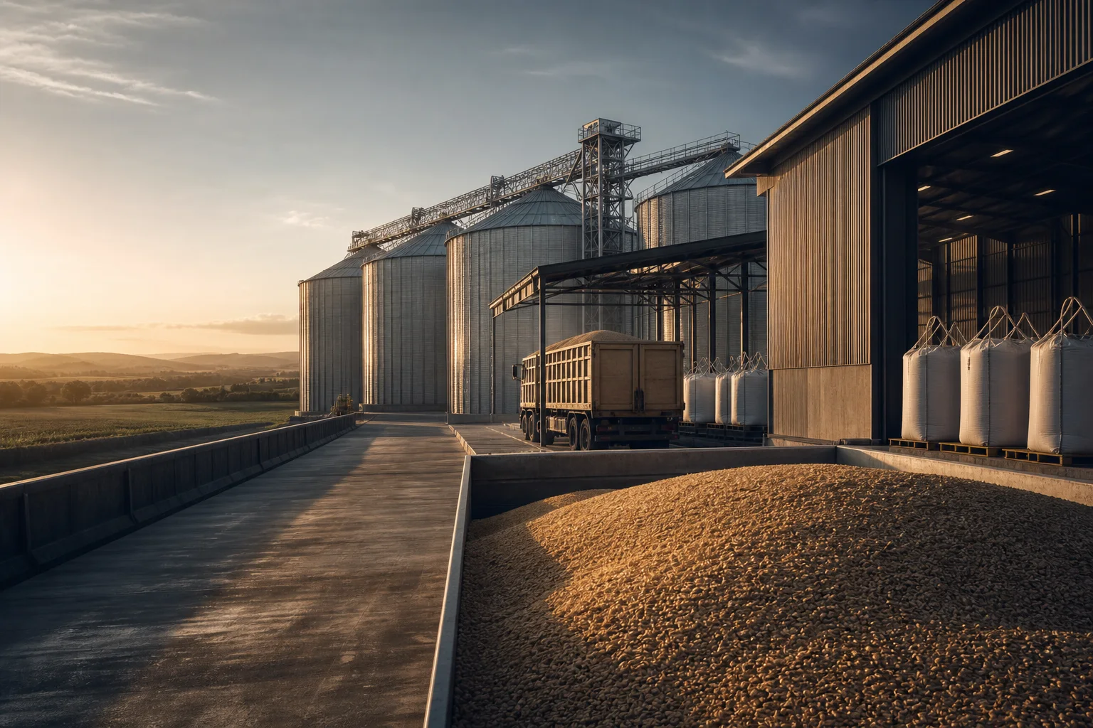 Agricultural field representing commodity sourcing and trade